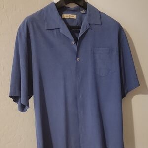Tommy Bahama Blue Casual Button Down Shirt Soft Fabric